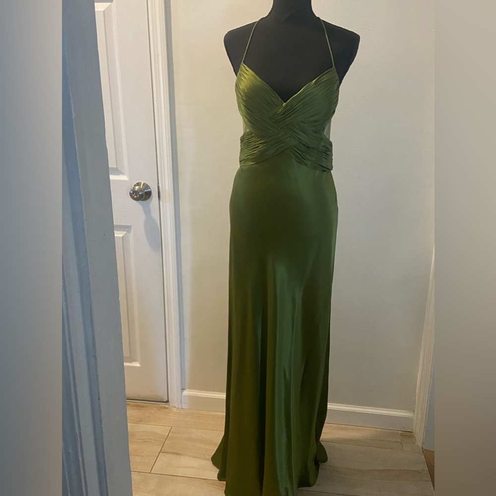 Niteline Olive Green Maxi Dress